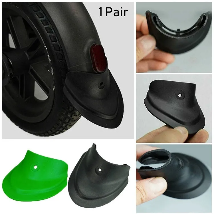 1 Pair For Xiaomi Mijia M365 / M365 Pro Electric Scooter Universal Fishtail Shape Rubber Fender, Size:7.5 x 7cm(Black)