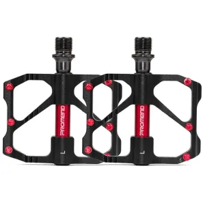 1 Pair PROMEND Mountain Bike Road Bike Bicycle Aluminum Pedals(PD-R87 Black)