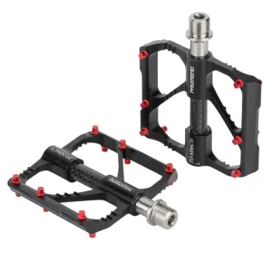 1 Pair PROMEND Titanium Axle Carbon Tube Bicycle Pedal Mountain Bike Road Bike 3 Palin Pedal PD-M86C-TI