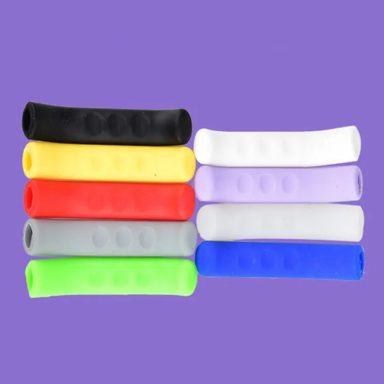 1 Pairs Bicycles Scooters Brake Protective Case Foot Support Cover Silicone Cover(Purple)