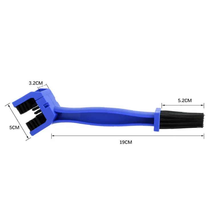 1 Set BG-7168 Bicycle And Motorcycle Cleaning Brush Three-Sided Chain Brush, Colour: Blue   Small Brush