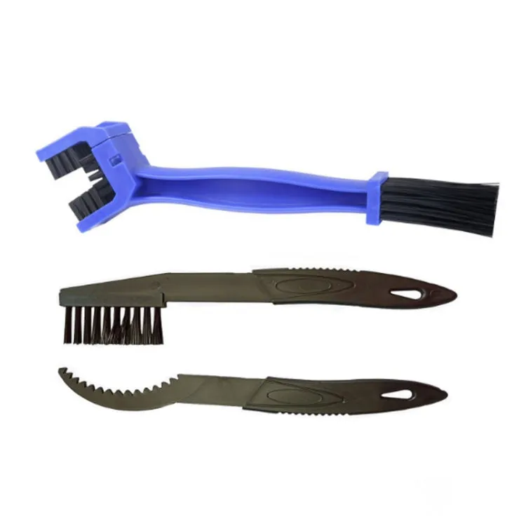 1 Set BG-7168 Bicycle And Motorcycle Cleaning Brush Three-Sided Chain Brush, Colour: Blue   Small Brush