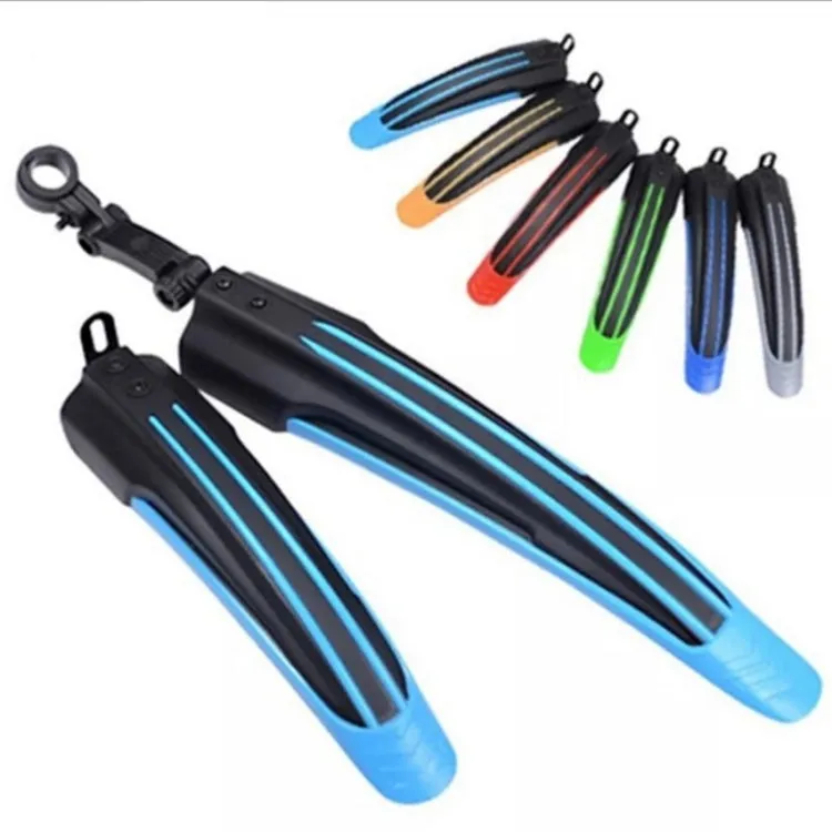 1 Set  Dual Color Bicycle Mudguard Mountain Bike Fenders Set(Black Green)