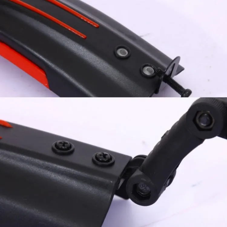 1 Set  Dual Color Bicycle Mudguard Mountain Bike Fenders Set(Black Red)