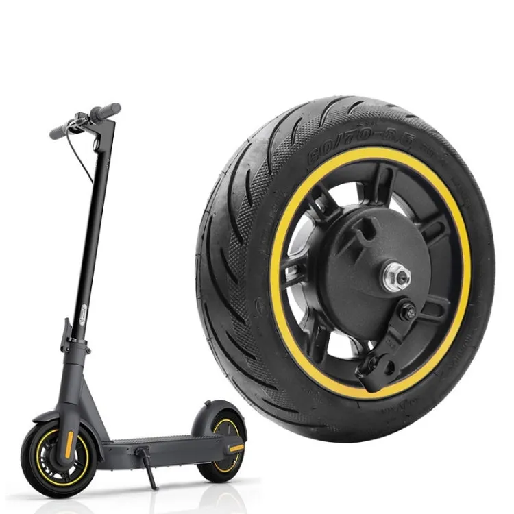 10 inch Electric Scooter Front Wheel Tubeless For Ninebot MAX G30(Yellow)