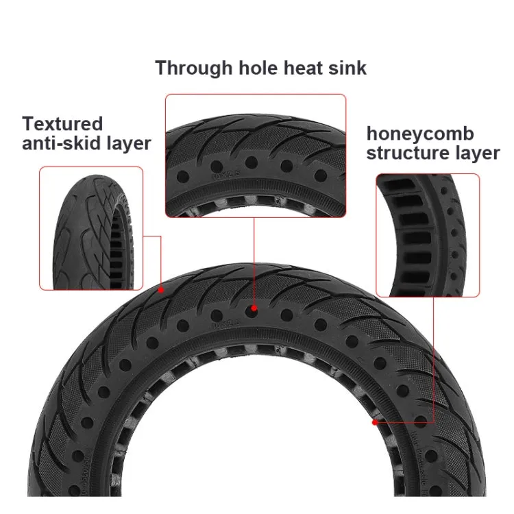 10 Inch Soid Tire Shock Absoption Tubeless Honeycomb Tyre for Ninebot Max G30