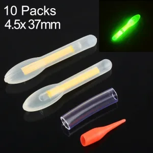 10 Packs OCEAN SUN Bulb Shape Luminous Float Night Fishing Light Stick, Visibility: 50m, Size: 4.5 x 37mm