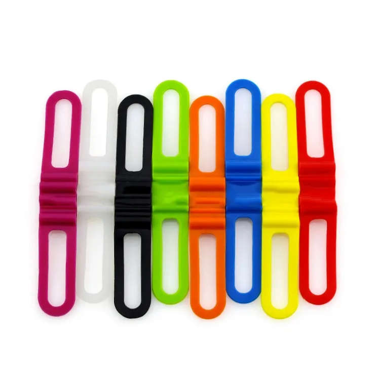 10 PCS High Elastic Silicone Straps Bicycle Fixed Strap Car Light Beam, Size: One Size(Green)