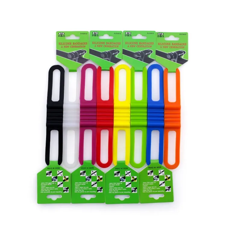 10 PCS High Elastic Silicone Straps Bicycle Fixed Strap Car Light Beam, Size: One Size(Green)