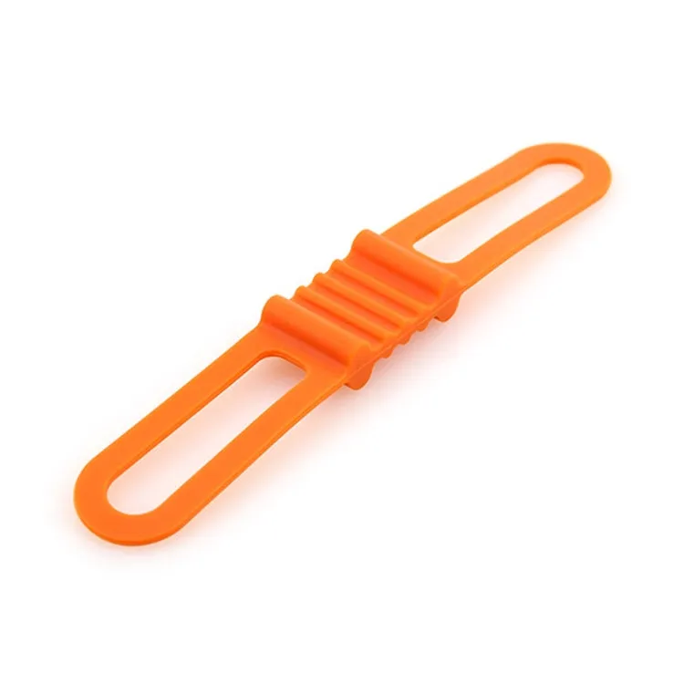 10 PCS High Elastic Silicone Straps Bicycle Fixed Strap Car Light Beam, Size: One Size(Orange)