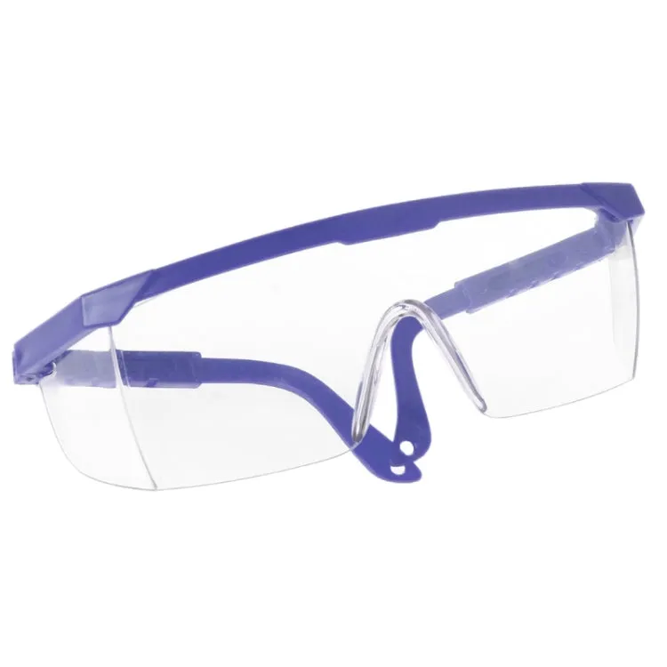 10 PCS Outdoor Safety Glasses Spectacles Eye Protection Goggles Dental Work Eyewear(Blue Frame White Lens)