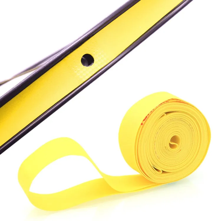 10 PCS Road Mountain Bike Anti-Stab Tire Pad Bicycle Wheel Set PVC Spoke Lining Tape, Colour: Yellow(700C x 18mm)