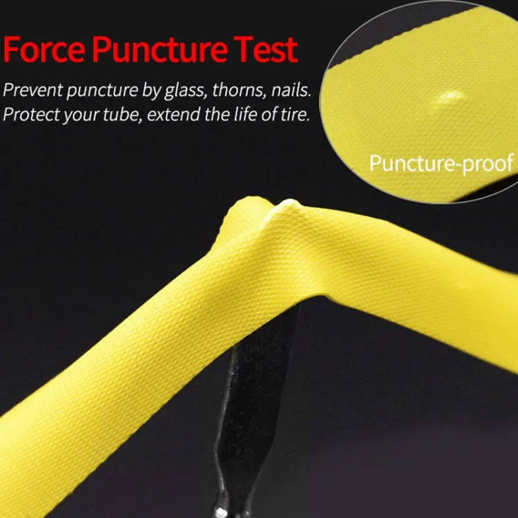 10 PCS Road Mountain Bike Anti-Stab Tire Pad Bicycle Wheel Set PVC Spoke Lining Tape, Colour: Yellow(700C x 18mm)