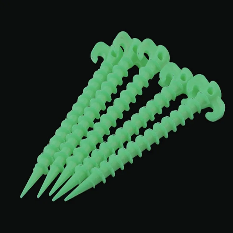 10 PCS/Set Luminous Camping Canopy Tent Ground Screw Pegs Horn Nails Outdoor Climbing Tent Plastic Nails Tent Accessories