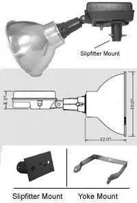 1000 Watt Metal Halide M47 Sports Lighter Flood Light 120V-277V