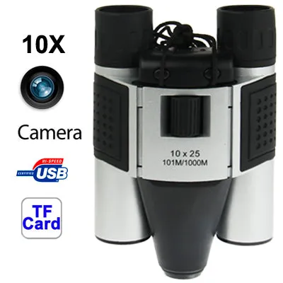 10×25mm 5 in 1 (Binocular Camera   Video Camera   Digital Camera   PC Cam   TF Card Reader) Digital Camera Binoculars,  Field of View: 101m/1000m, Size: 135 × 100 × 24mm