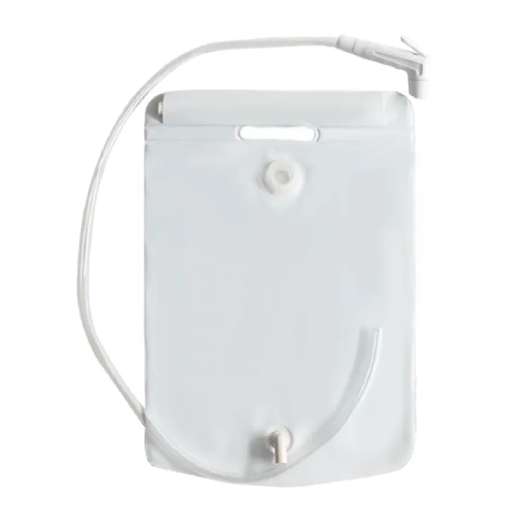 10L Outdoor Camping Portable Folding PVC Bath Water Bag(White)