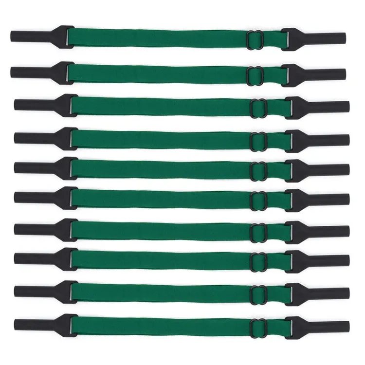 10pcs Long Style Glasses Non-Slip Rope Adjustable Elastic Sports Legs Anti-Drop Fixed Strap(Ink Green)