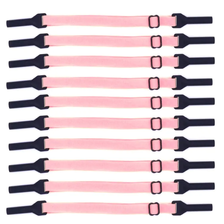 10pcs Long Style Glasses Non-Slip Rope Adjustable Elastic Sports Legs Anti-Drop Fixed Strap(Pink)