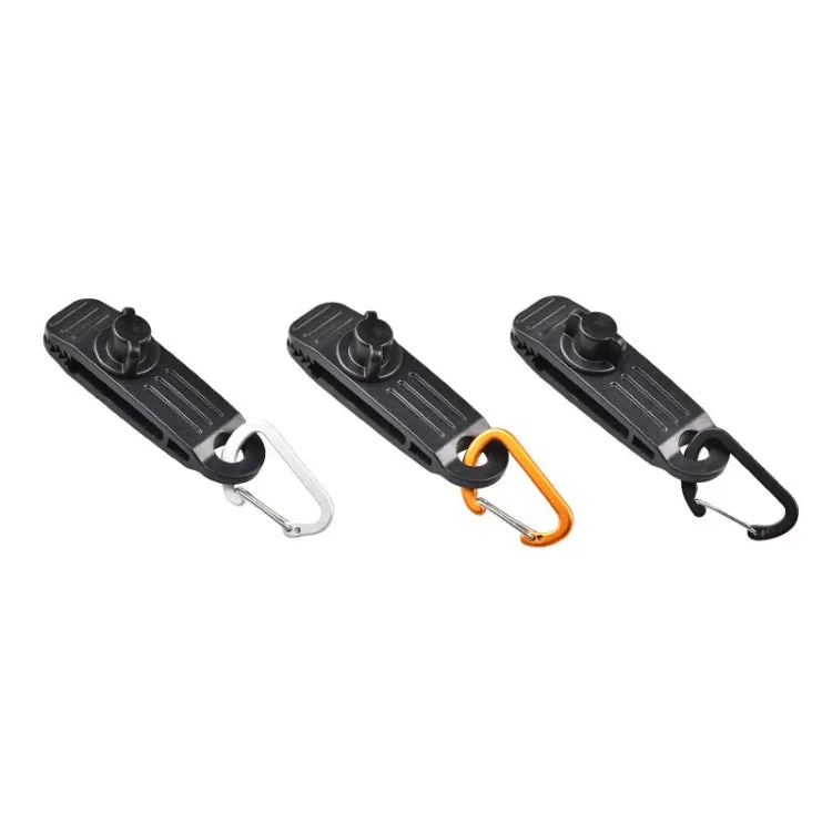 10pcs /Set Outdoor Camping Canopy Windproof Clip Tent Additional Pull Point Plastic Clip Rainproof Tarp Fixing Clip, Color: B Clip   Flat Buckle