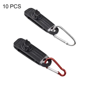 10pcs /Set Outdoor Camping Canopy Windproof Clip Tent Additional Pull Point Plastic Clip Rainproof Tarp Fixing Clip, Color: B Clip   Hook