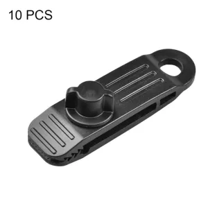 10pcs /Set Outdoor Camping Canopy Windproof Clip Tent Additional Pull Point Plastic Clip Rainproof Tarp Fixing Clip, Color: B Clip