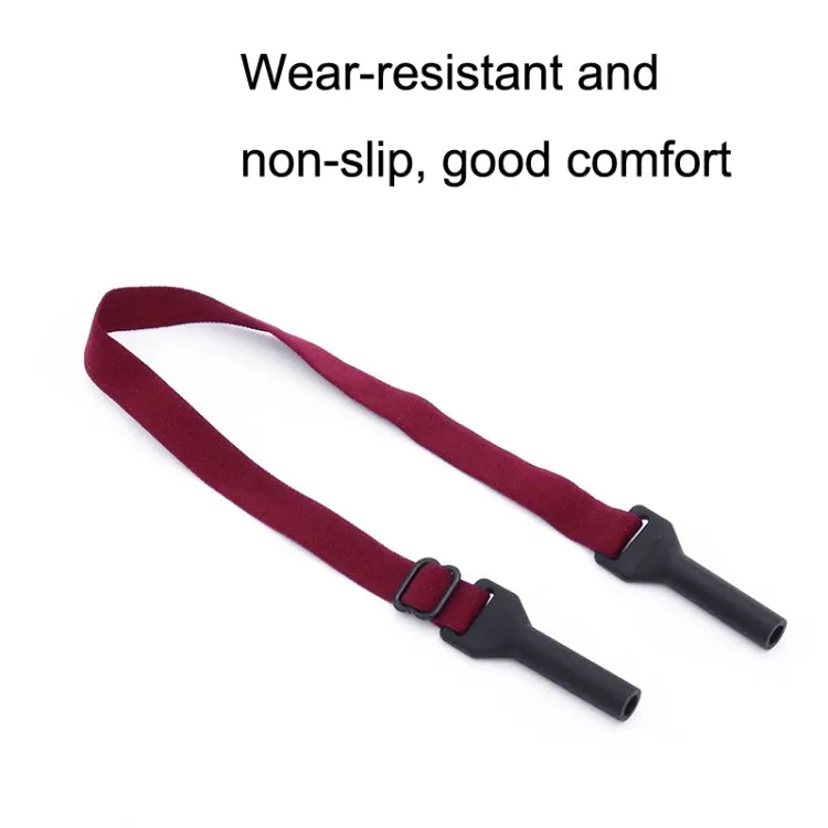 10pcs Short Style Glasses Non-Slip Rope Adjustable Elastic Sports Legs Anti-Drop Fixed Strap(Dark Red)