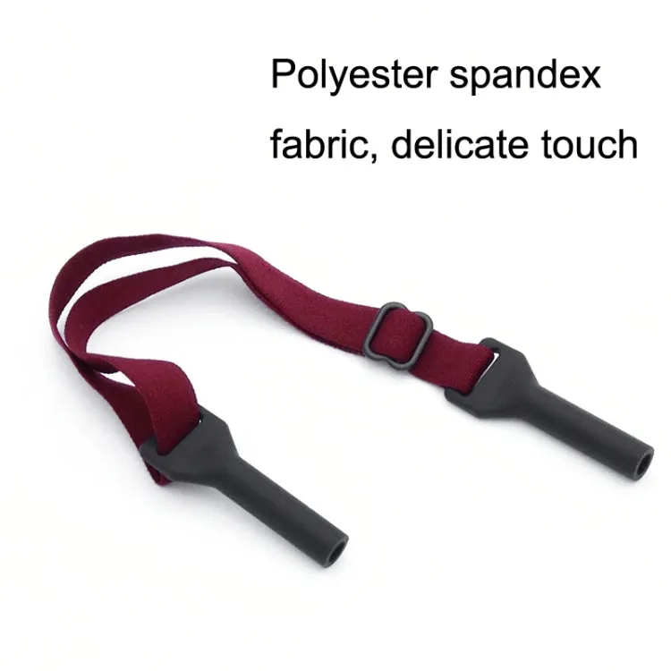 10pcs Short Style Glasses Non-Slip Rope Adjustable Elastic Sports Legs Anti-Drop Fixed Strap(Dark Red)