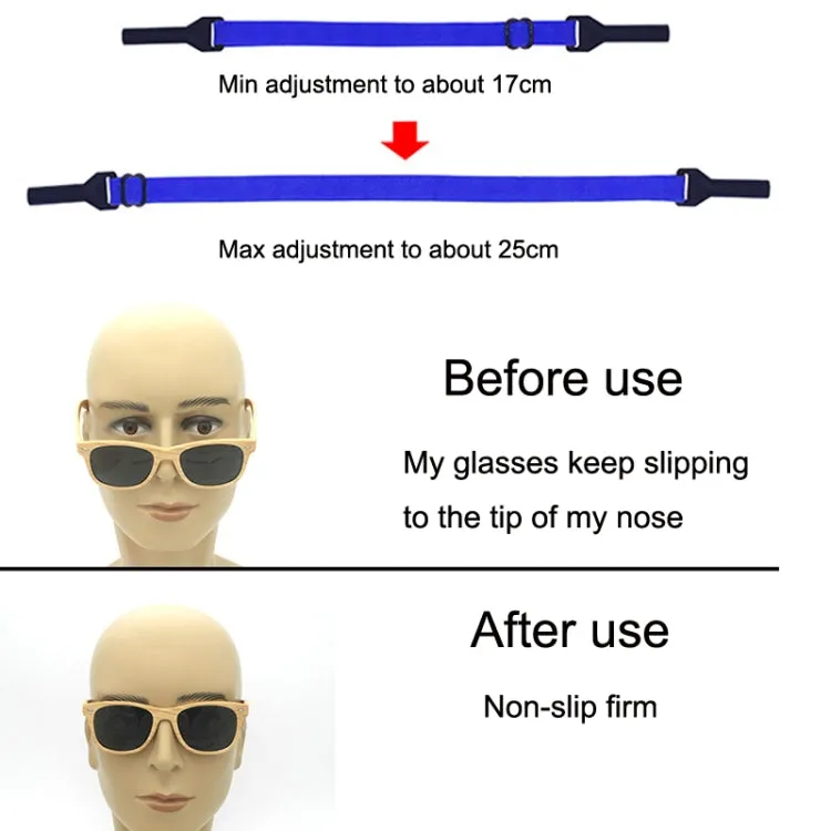 10pcs Short Style Glasses Non-Slip Rope Adjustable Elastic Sports Legs Anti-Drop Fixed Strap(Ink Green)