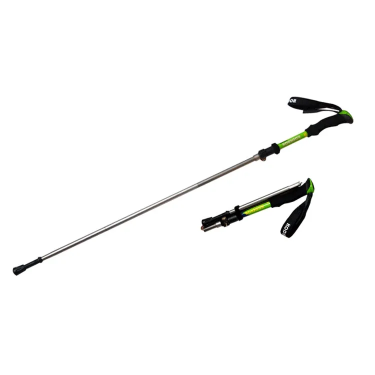 125cm Adjustable Portable Outdoor Aluminum Alloy Trekking Poles Stick(Green)