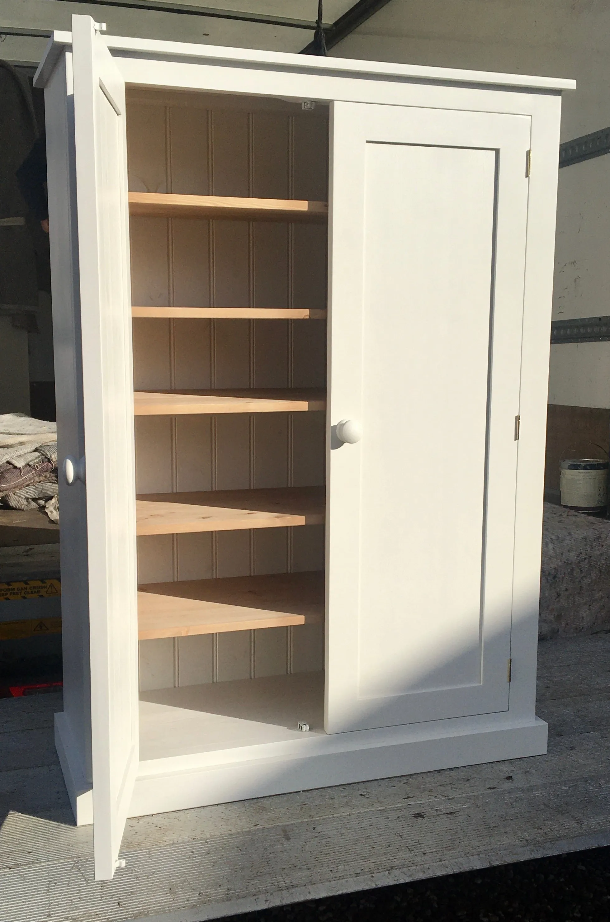 **150 cm Medium Height Storage Cupboard for Hallway/Kitchen - Optional Spice Rack for Larder, Utility Room (40 cm deep)