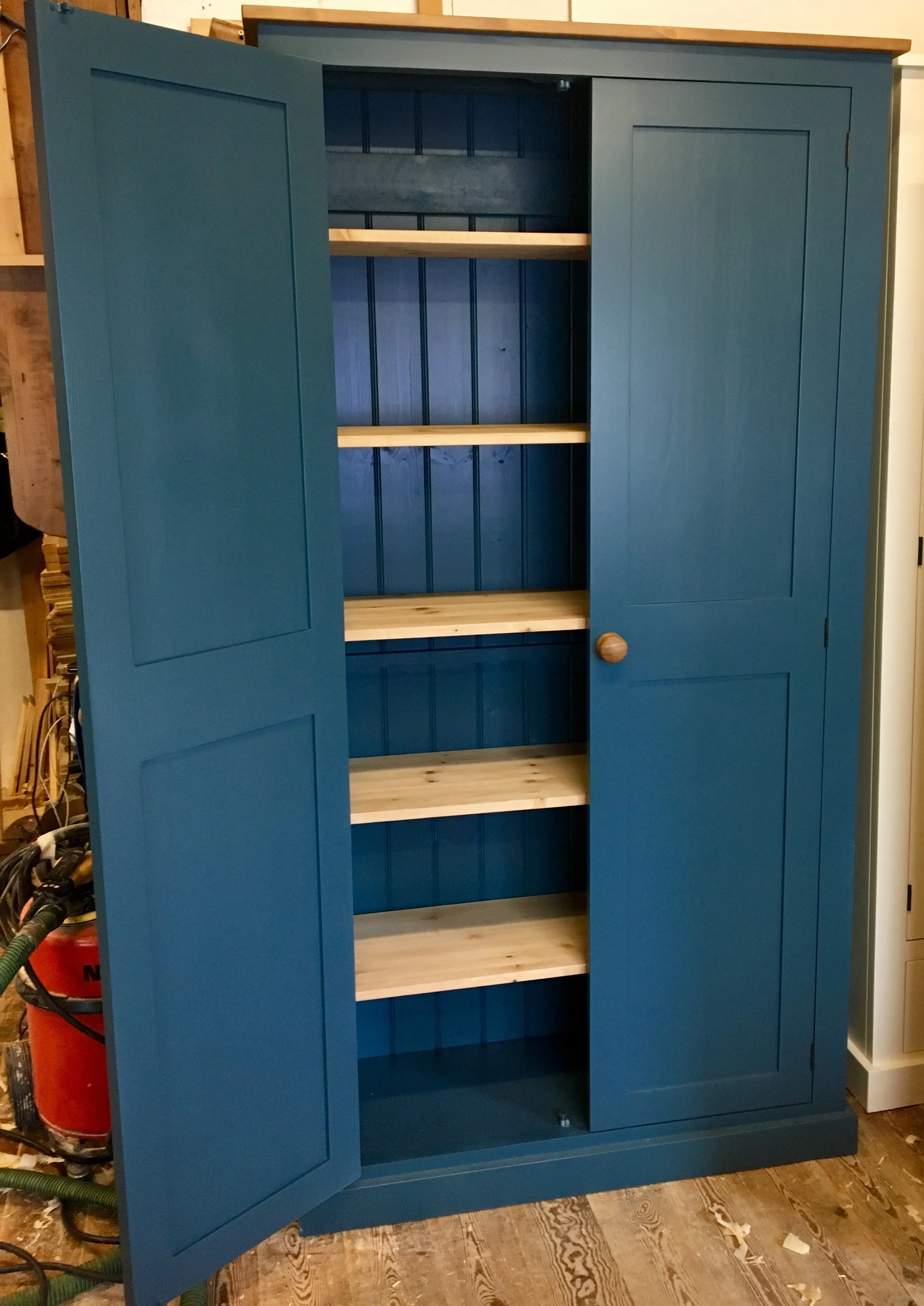 **150 cm Medium Height Storage Cupboard for Hallway/Kitchen - Optional Spice Rack for Larder, Utility Room (40 cm deep)