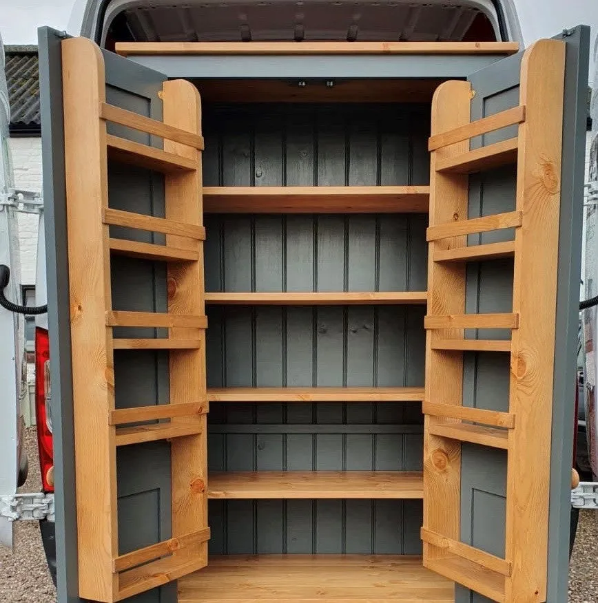 **150 cm Medium Height Storage Cupboard for Hallway/Kitchen - Optional Spice Rack for Larder, Utility Room (40 cm deep)