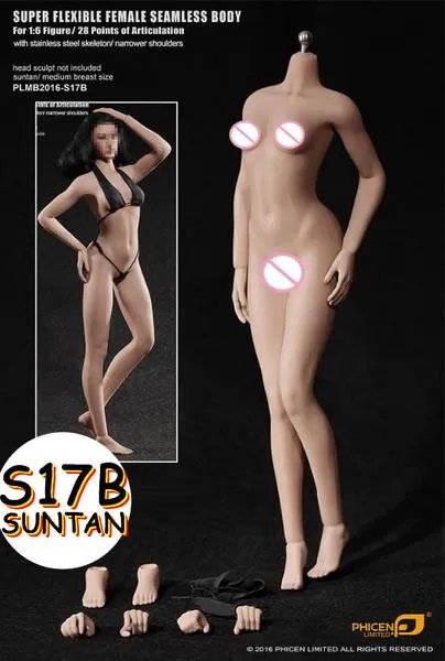 1:6 Super Flexible Steel FEMALE Seamless Body for Custom Figure TB league Phicen