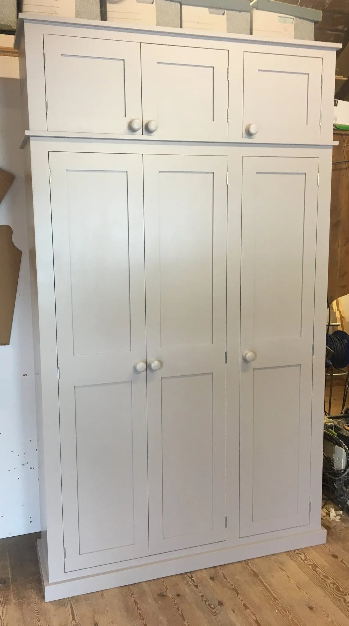 **3 Door Larder, Utility Room, Kitchen Storage Cupboard with Spice Racks (40 cm  deep) and EXTRA TOP BOX Storage