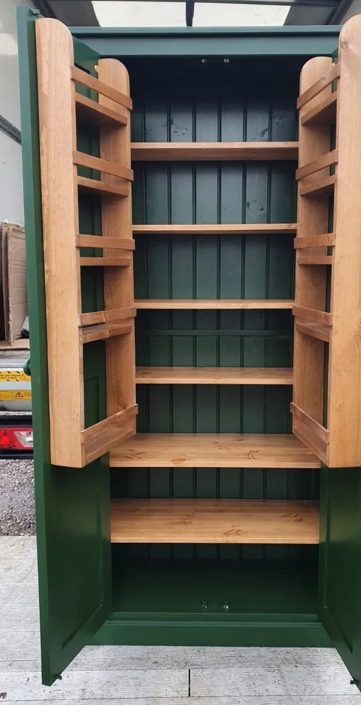 **3 Door Larder, Utility Room, Kitchen Storage Cupboard with Spice Racks (40 cm  deep) and EXTRA TOP BOX Storage