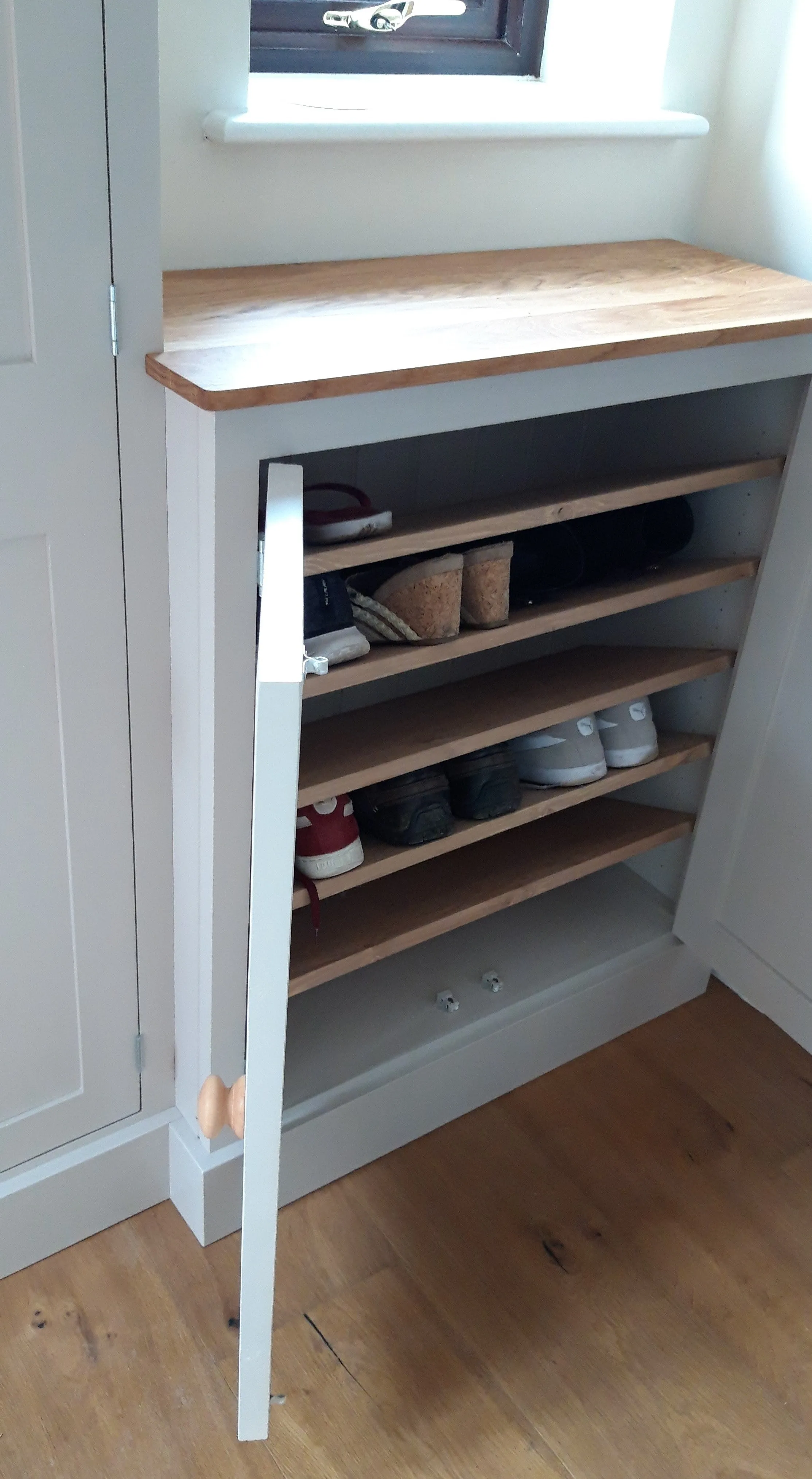 **4 Door Combination Coat and Shoe Storage Cupboard