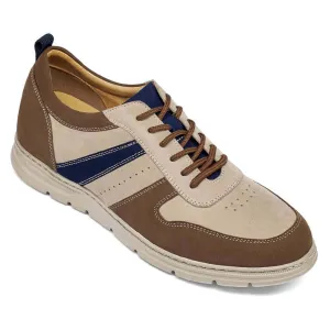 6 CM / 2.36 Inches - CMR CHAMARIPA Elevator Sneakers - Shoes That Add Height For Guys - Brown Men's Outdoor Sneakers