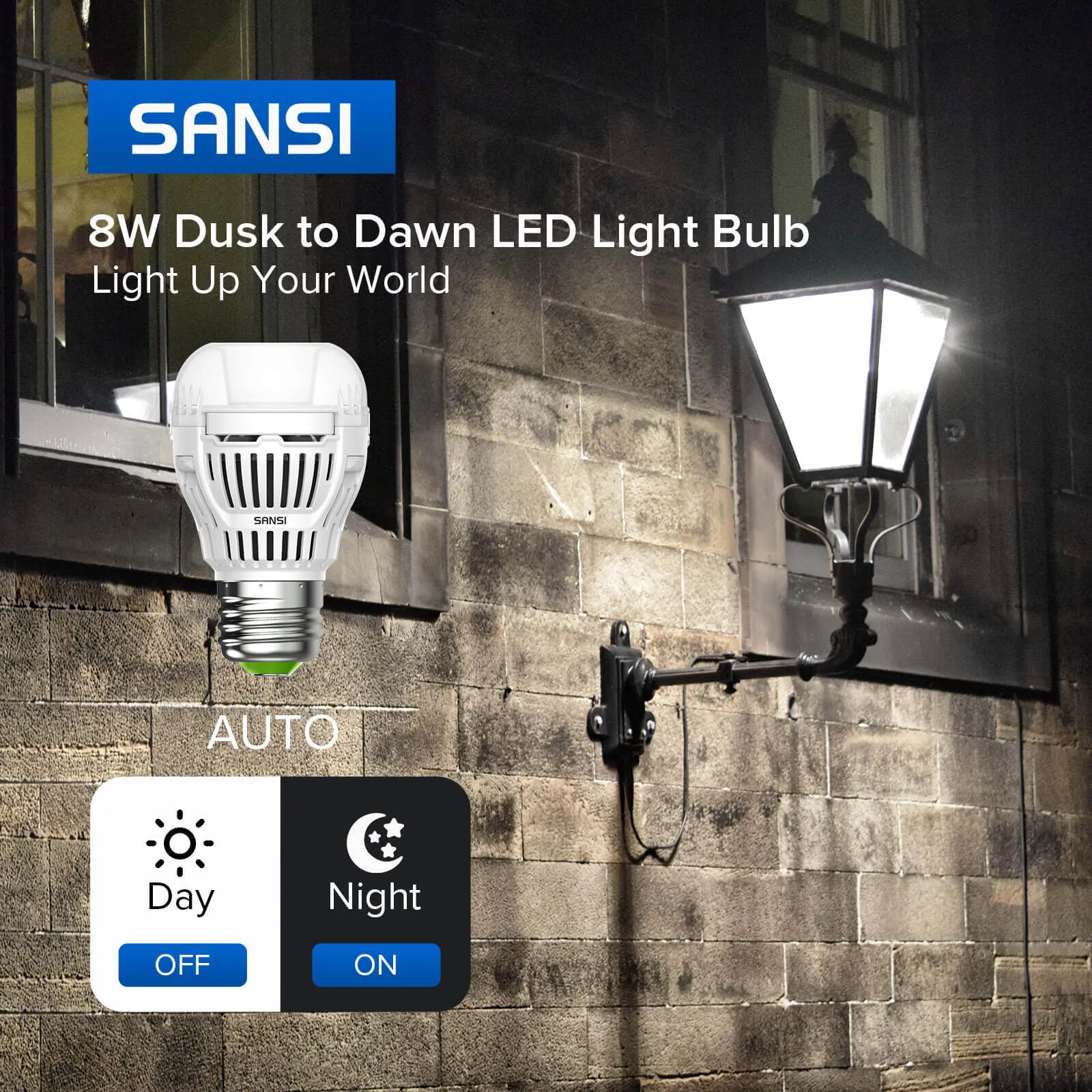 A15 8W LED Dusk to Dawn Light Bulb(US/CA ONLY)