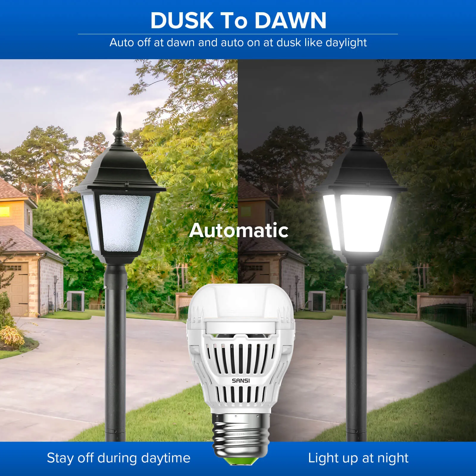 A15 8W LED Dusk to Dawn Light Bulb(US/CA ONLY)