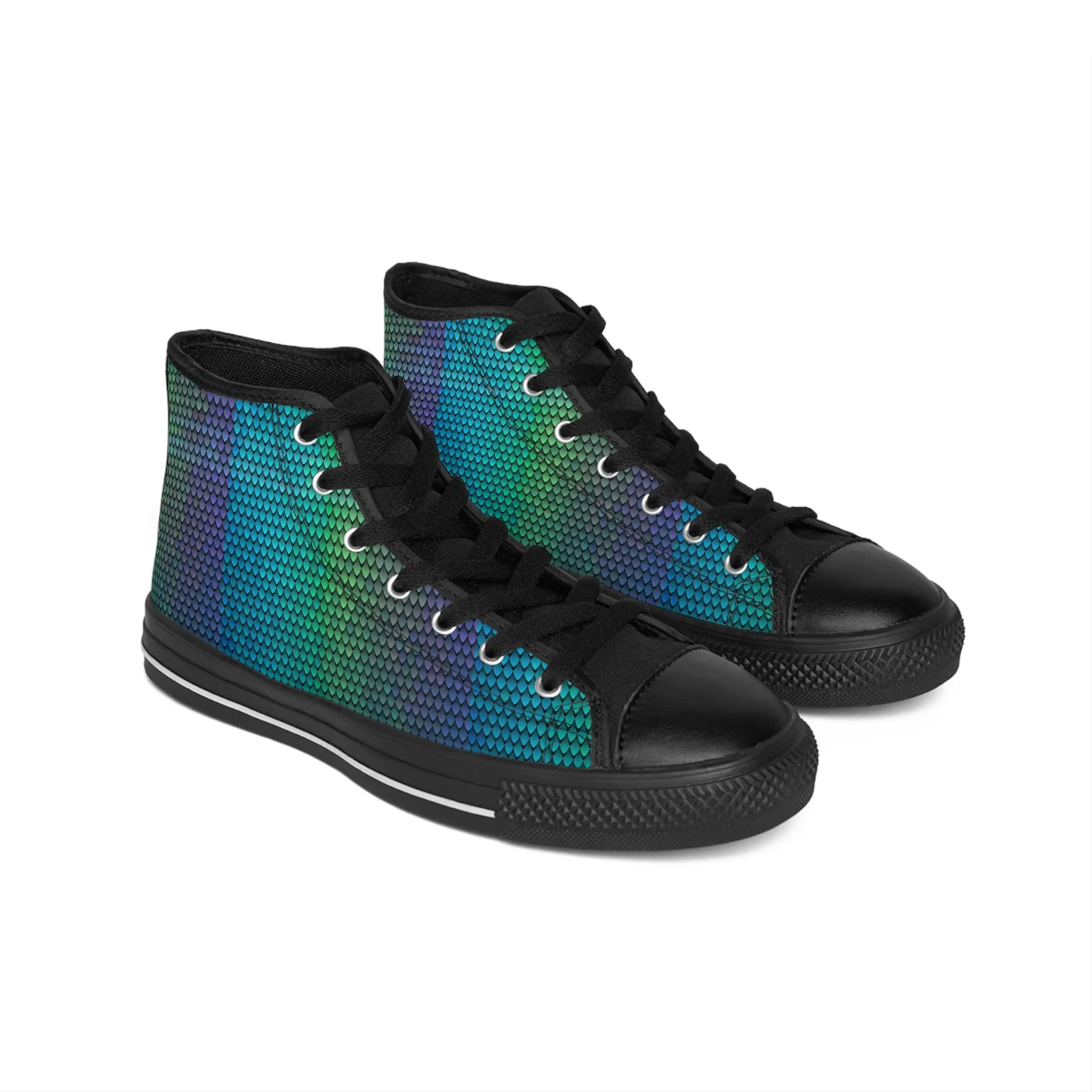 Abstract Scales Women's Classic Sneakers