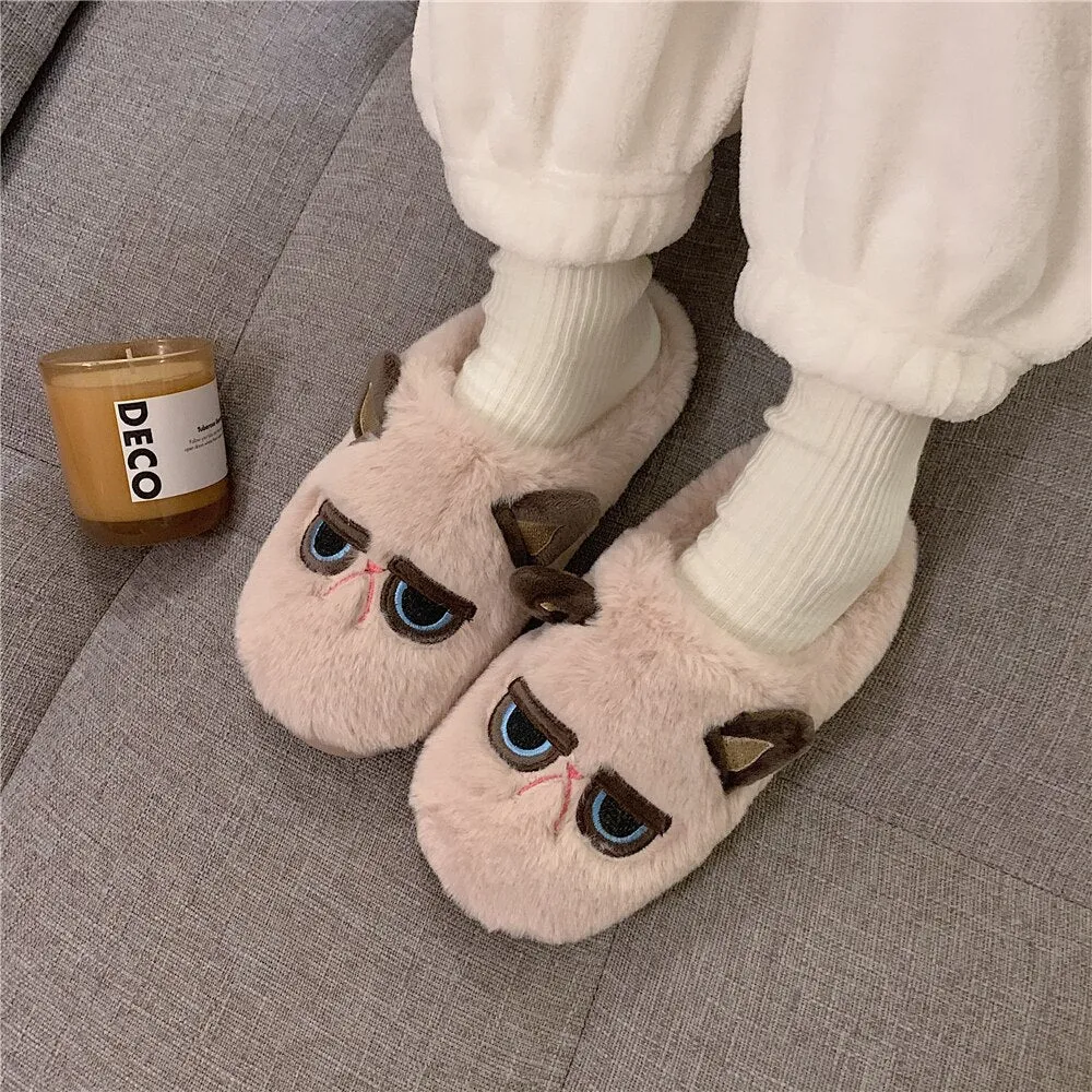 Amozae--Christmas Gift Cute Koala Slippers For Women Girls Fashion Kawaii Fluffy Fuzzy Winter Warm Slipper Woman Cartoon Animals House Slippers