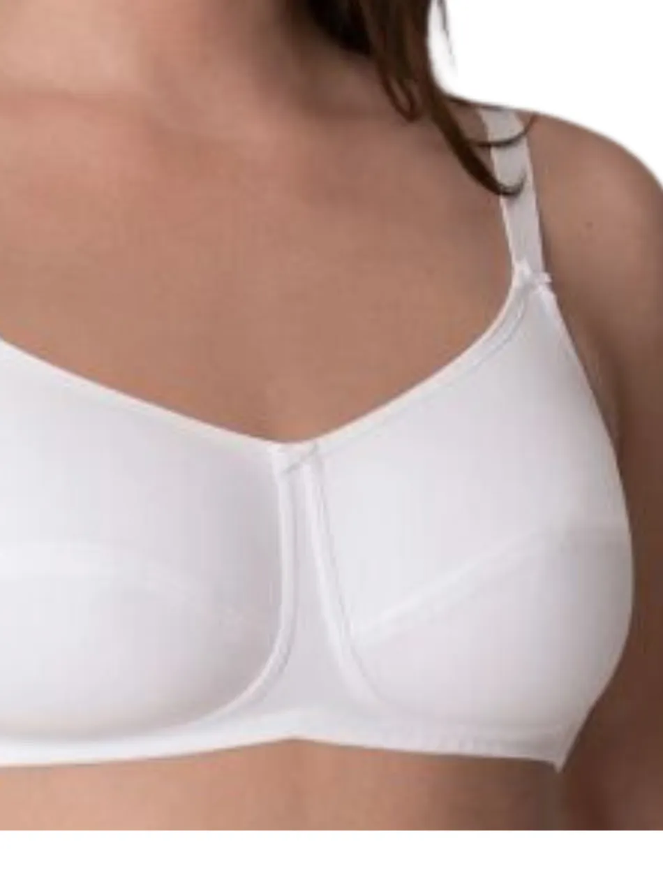 Anita Allie Cotton Mastectomy Bra, White | White Cotton Bra By Anita | White Cotton Mastc