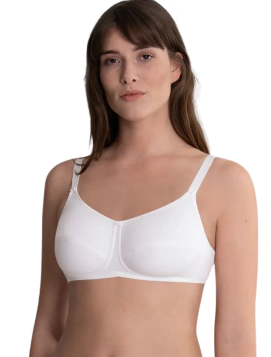 Anita Allie Cotton Mastectomy Bra, White | White Cotton Bra By Anita | White Cotton Mastc