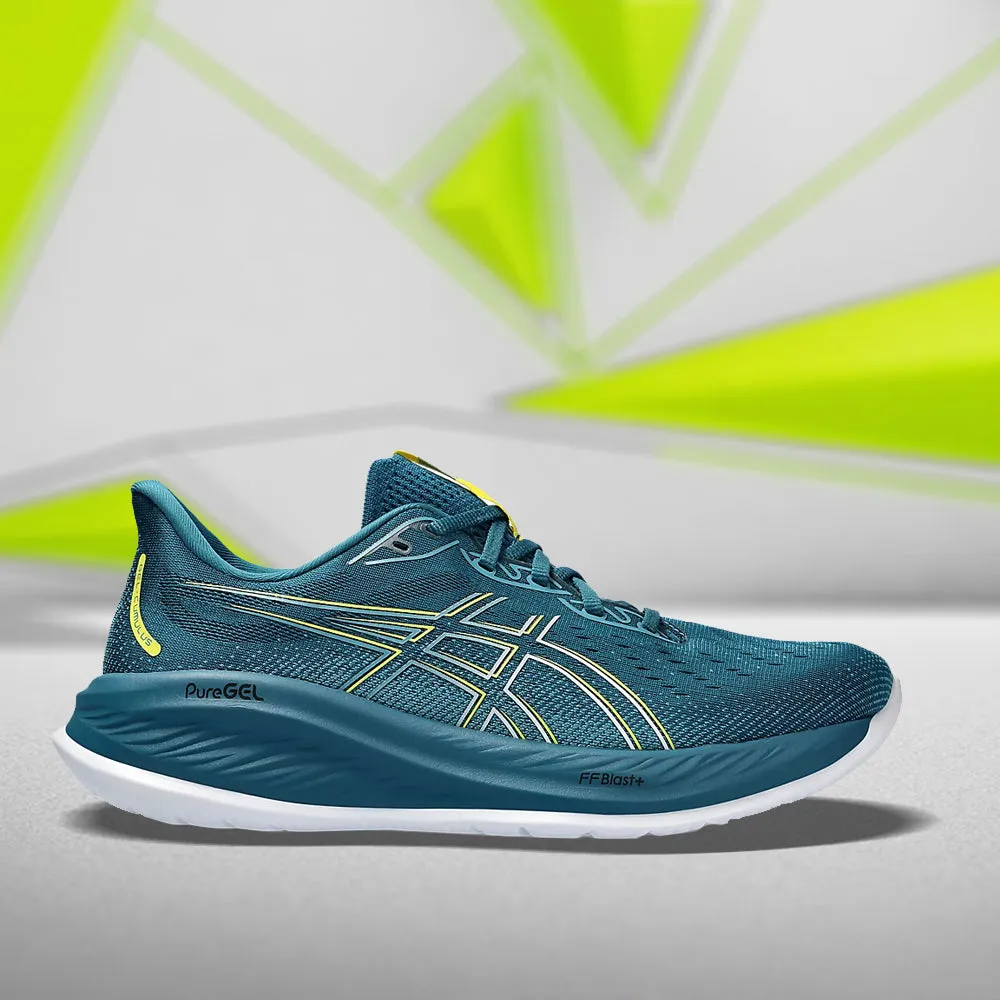 ASICS GEL-CUMULUS 26 MEN'S (EVENING TEAL/ BRIGHT YELLOW) RUNNING SHOES