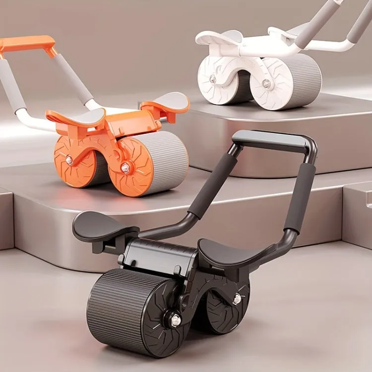 Automatic Rebound Abdominal Roller With Elbow Support & Mobile Phone Bracket Timing Model Orange