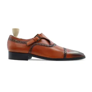 Baltoro - Men's Tan Calf Leather Single Monkstrap