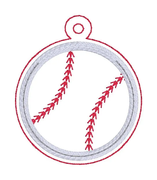 Baseball Applique Shaker snap tab and eyelet fob machine embroidery file (single and multi files included) DIGITAL DOWNLOAD