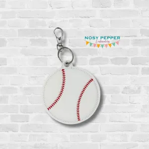 Baseball Puff bookmark/ornament/bag tag machine embroidery design DIGITAL DOWNLOAD