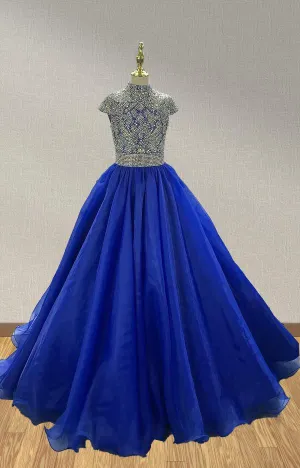 Best Beauty Little Girls Stunning Royal Blue Prom Dress